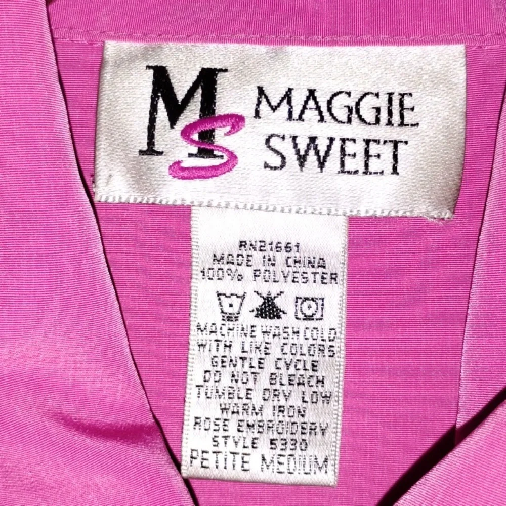 Maggie Sweet Pantsuit Set, Rose Pink, Women's Size Petite Medium, Pre-owned - Picture 6 of 10